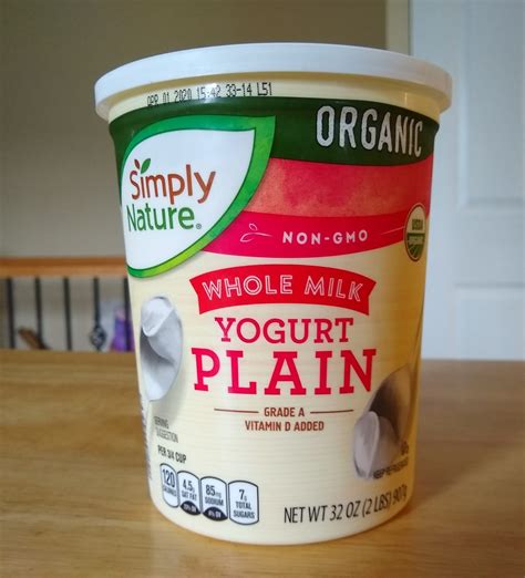 Simply Nature Organic Whole Milk Plain Yogurt ALDI REVIEWER