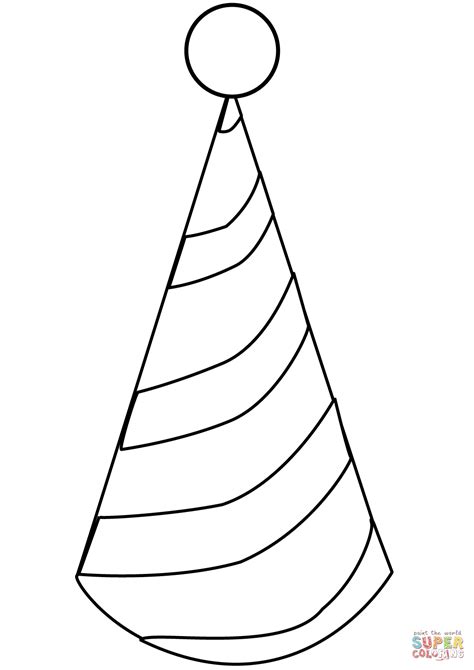 Printable Party Hat Coloring Page Printable World Holiday