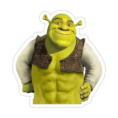 Shrek With Abs Sticker For Sale By Bitchnarcissist In 2023 Shrek