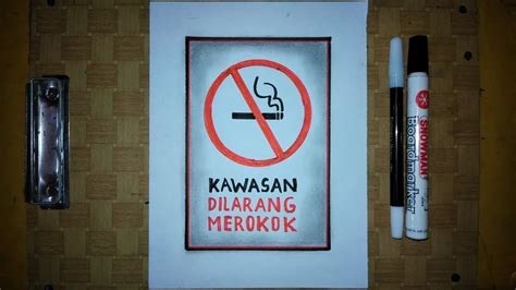 Contoh Gambar Poster Dilarang Merokok Ilustrasi