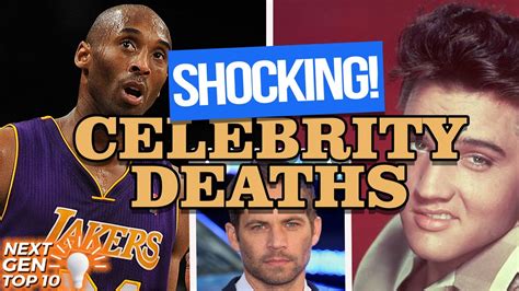 Top 10 Celebrity Deaths That Shocked The Entire World Youtube