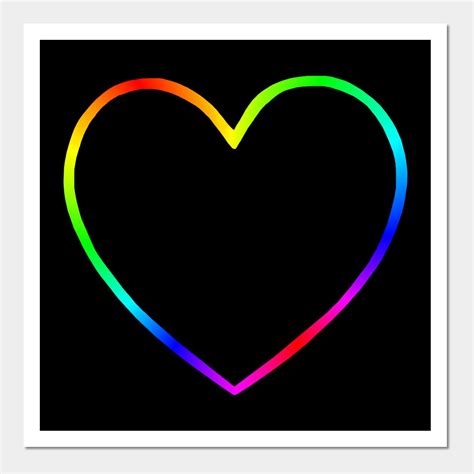 Heart Poster Heart Outline Rainbow Heart Black Heart Superhero