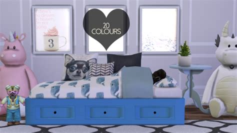 Basic Day Frame Bed Mesh At Dreamcatchersims4 Sims 4 Updates