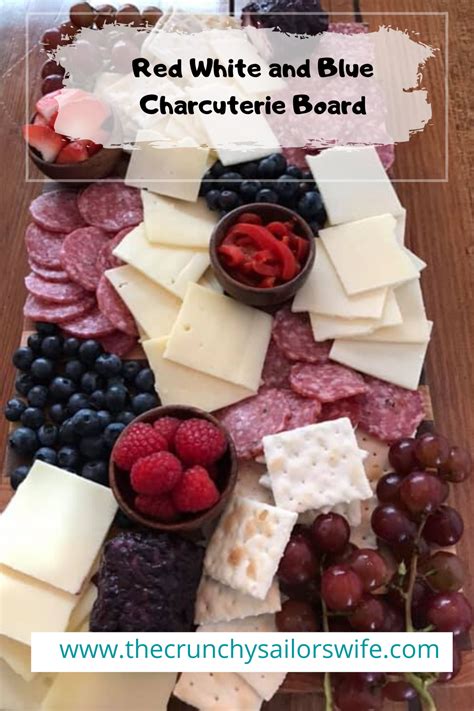 Red White And Blue Charcuterie Board For The Forth Of July Or Other