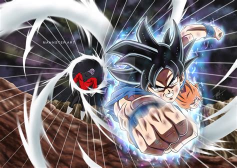 Goku Ultra Instinct Vs Jiren By Mahnsterart On Deviantart