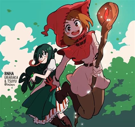 Tsuyu And Ochako By Imjayu Heroes My Hero Academia