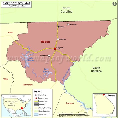 Rabun County Map Map Of Rabun County Georgia