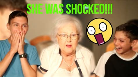 My Grandma Reacts To My Videos Shocked Youtube