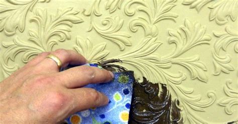 Painting Lincrusta Wallpaper With Pigments And Crescent Bronze How To