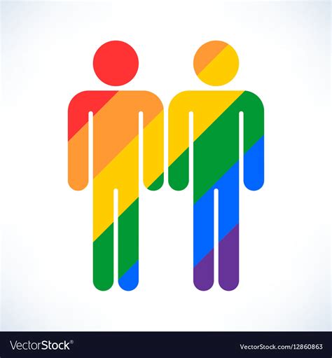 Gay Marriage Homosexual Color Icon Royalty Free Vector Image