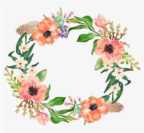 Watercolor Flower Wreath Free Best Flower Site