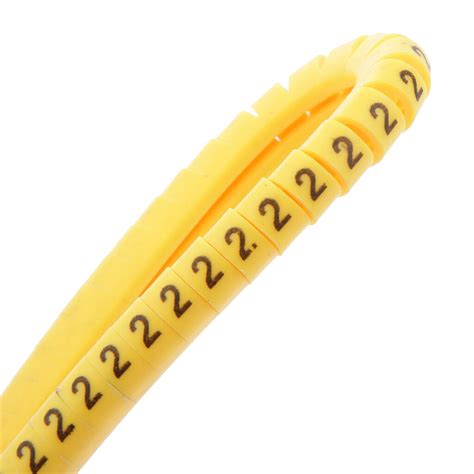 1000x Yellow Cable Markers Identification Labels Tags Management Number