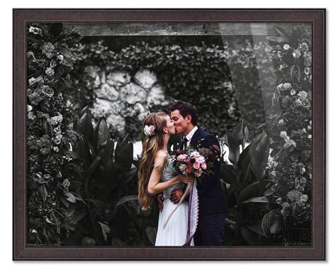 11x16 Frame Brown Picture Frame Complete Modern Photo Frame Includes