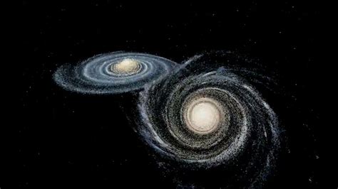 Andromeda Milky Way Collision Simulation Youtube