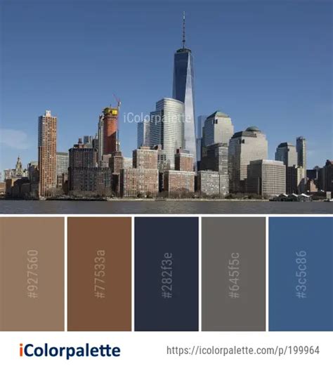 Color Palette Ideas From Skyline Skyscraper Metropolitan Area Image