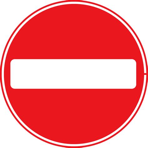Sign No Entry Traffic · Free Vector Graphic On Pixabay