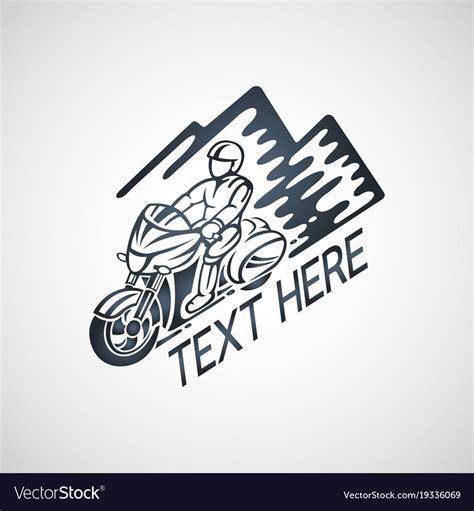 Touring Motorcycle Club Logo Royalty Free Vector Image