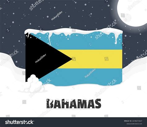 Bahamas Snowy Weather Concept Cold Weather Stock Vector Royalty Free