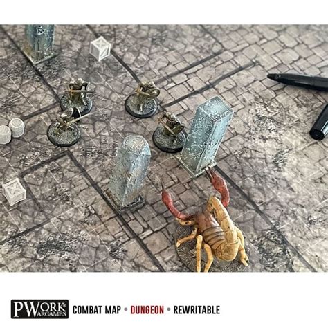 Hammerhouse Pwork Wargames Combat Map Dungeon 30x30 Pvc Battlegrid