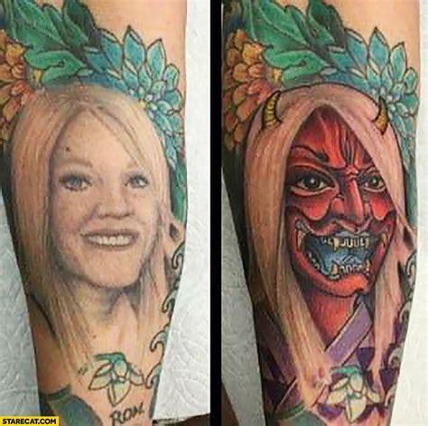 Ex Girlfriend Creative Tattoo Coverup Devil