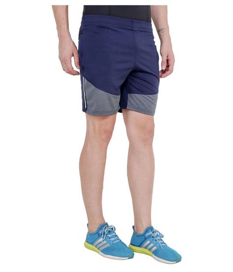 Reebok Blue Polyester Lycra Running Shorts Buy Reebok Blue Polyester