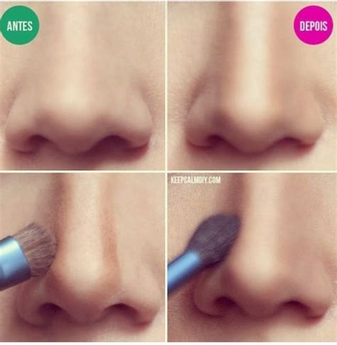 The larger the highlighted space, the broader your nose will seem. Makeup tricks every girl should know - Just Trendy Girls