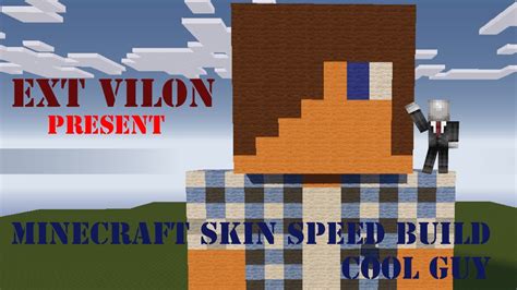 Minecraft Skin Speed Build Cool Guy Youtube