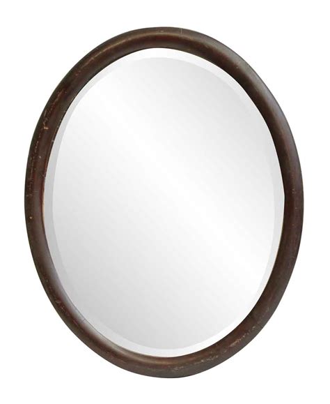 Oval Wood Frame Beveled Mirror Olde Good Things