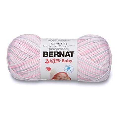 Bernat Softee Baby Yarn Ombre 425 Oz Gauge 3 Light Pink Flannel