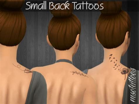 Sims 4 Ccs The Best Small Back Tattoo By Luvjake
