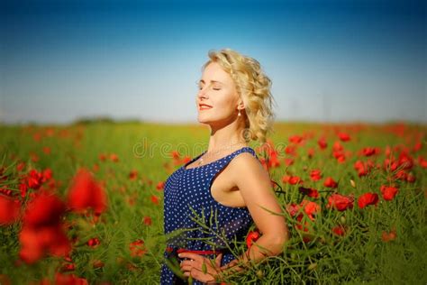 Free Happy Woman Enjoying Nature Stock Photo Image Of Field Park