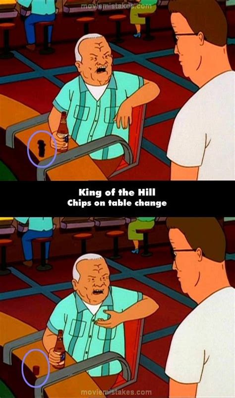 Set in texas, this animated series follows the life of propane salesman hank hill, who lives with his overly confident substitute spanish teacher wife peggy, wannabe comedian son bobby, and naive niece luanne. King of the Hill (1997) TV mistake picture (ID 81166)