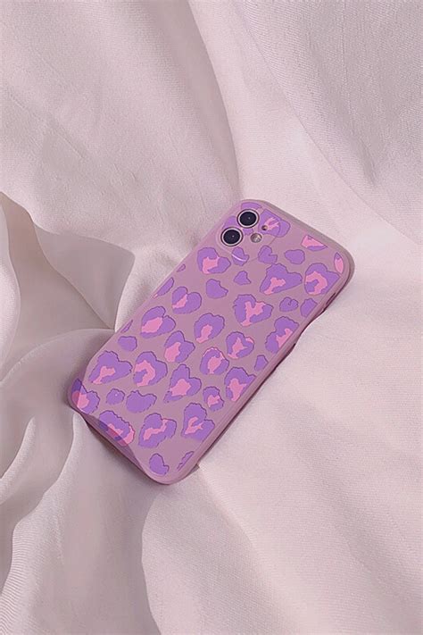 Purple Leopard Iphone Case Kawaii Phone Case Creative Iphone Case Purple Iphone Case