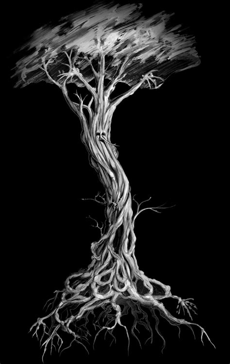 Forest Drawing Tree Drawing Dark Fantasy Fantasy Artwork Abstract