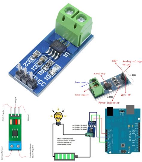 20a Range Acs712 Current Sensor Module For Arduino