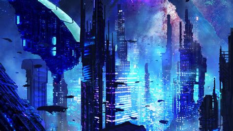 Download Wallpaper 1366x768 City Futurism Sci Fi Future Fantastic