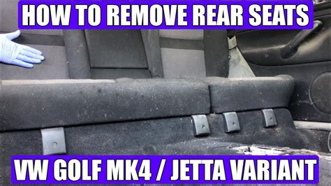 Tutorial How To Remove Rear Seats Vw Golf Mk4 Bora Jetta Variant In