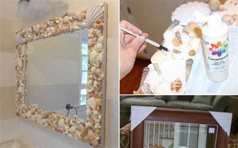 Because they are reflective, mirrors brighten the space. Marvelous DIY Shell Mirror