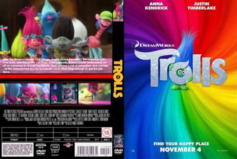 Trolls Dvd Cover And Labels 2016 R0 Custom