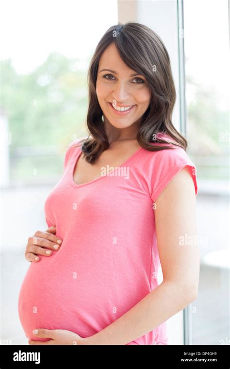 Happy Pregnant Woman Stock Photo Alamy