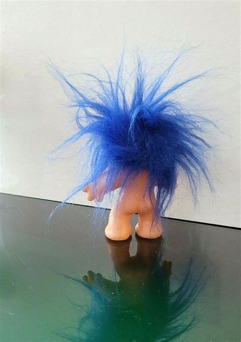 Vintage Blue Hair Troll Doll Russ Figure Toy Ebay