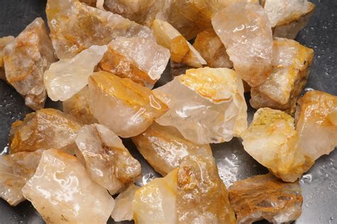 Golden Quartz Rough Gold Quartz Rock Gems By Mail