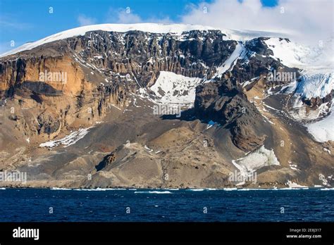 Brown Bluff Huge Volcanic Basalt Tabarin Peninsula Antarctica Stock
