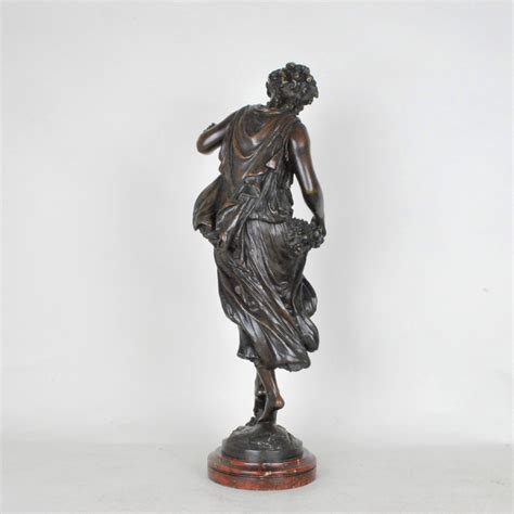 Proantic Math Moreau Autumn Signed Bronze Xixth Century