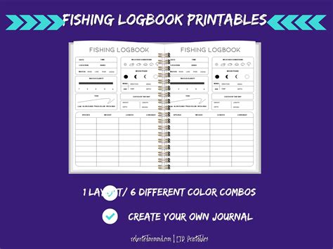 Fishing Logbook Printables Fishing Journal Fishing Planner Etsy Uk