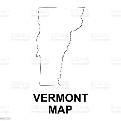 Vermont Map Shape United States Of America Flat Concept Icon Symbol