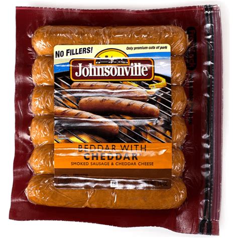 Johnsonville Beddar With Cheddar Smoked Sausage 14oz Zip Pkg Sausages