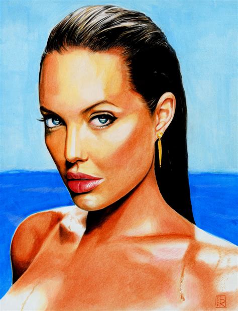 Angelina Jolie Painting By Tomjogi On Deviantart