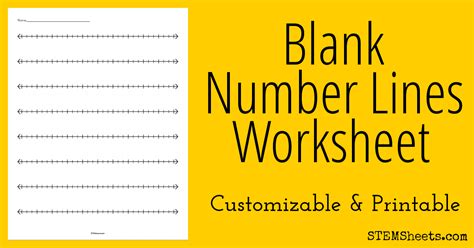 Blank Number Lines Worksheet | STEM Sheets