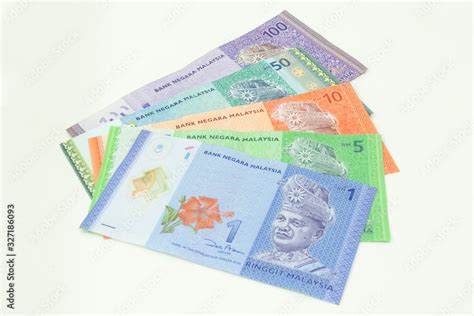 Malaysia Currency Myr Stack Of Ringgit Malaysia Bank Note There Is